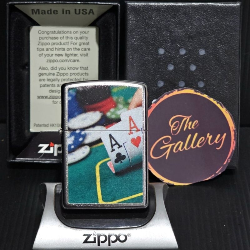 ⭐️⭐️⭐️⭐️⭐️ ORIGINAL ZIPPO CASINO STREET CHROME TAHUN 2020