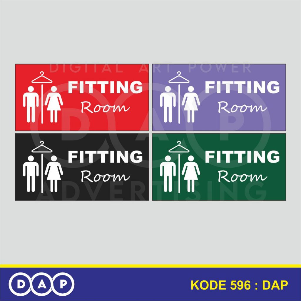 

596- STIKER FITTING ROOM - 30 X 15 CM - VYNIL - TERBAIK
