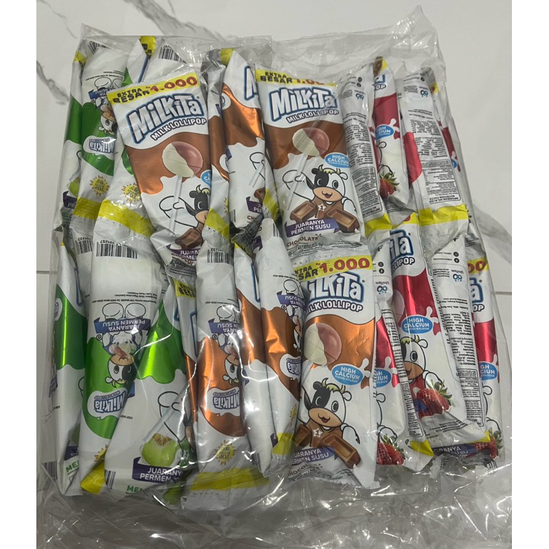 

( ISI 30pcs / bungkus )PERMEN MILKITA LOLLIPOP MILK GAGANG EXTRA BESAR @9g