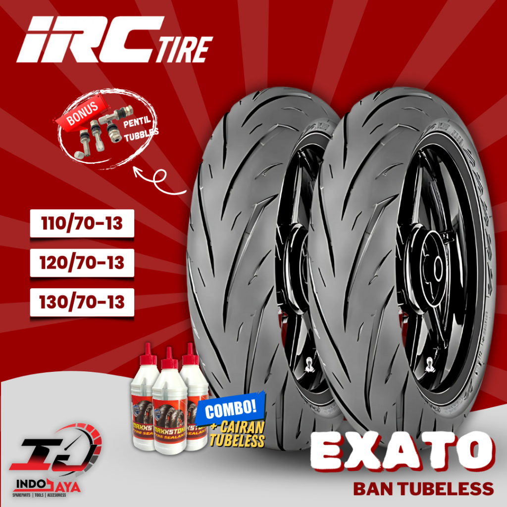 [READY COD] BAN LUAR TUBELESS IRC EXATO NR88 (110/70-13 - 120/70-13 - 130/70-13 - 140/70-13) BAN MOT