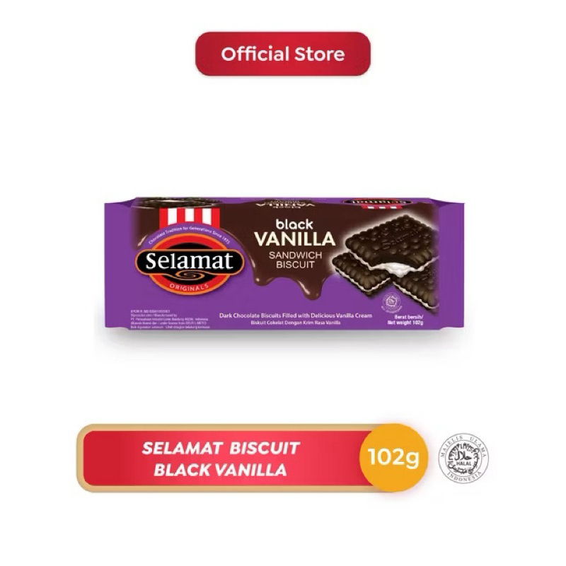 

Selamat Black Vanilla Sandwich Biscuit 102gr