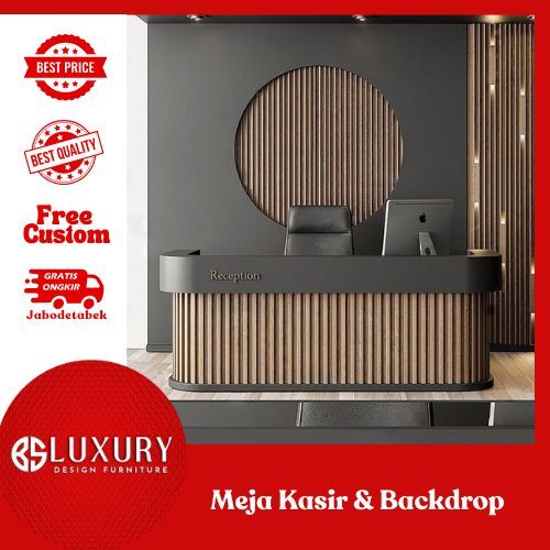 Meja Kasir Meja Resepsionis Modern Minimalis Bisa Custom