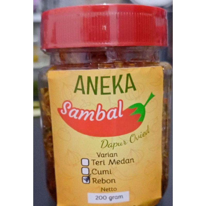 

Sambal teri#rebon#cumi