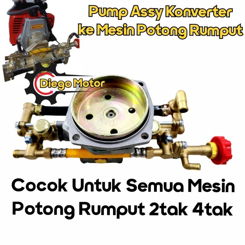 Pump Assy pompa komplit TU26 konverter ke Mesin potong rumput 2tak BG328 Sthill FR3001 Tasco  4tak G