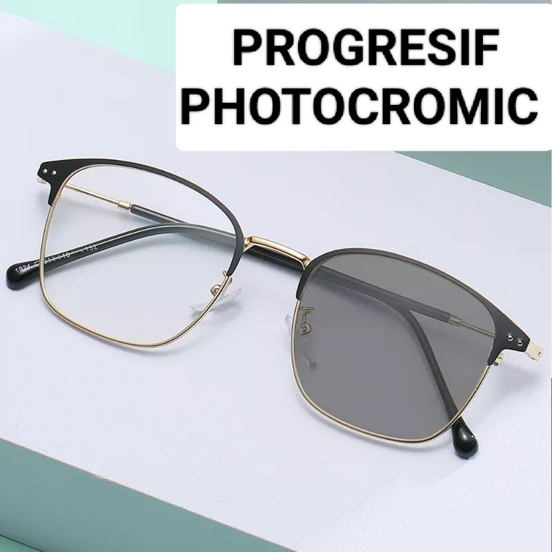 KACAMATA BACA DAN JALAN PROGRESIF PHOTOCROMIC FRAME 1924 PRIA WANITA