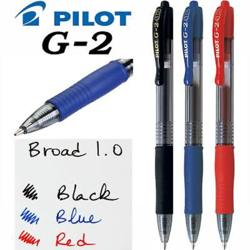 

Pulpen Gel PILOT G2 1.0mm Broad / PILOT BL-G2-10