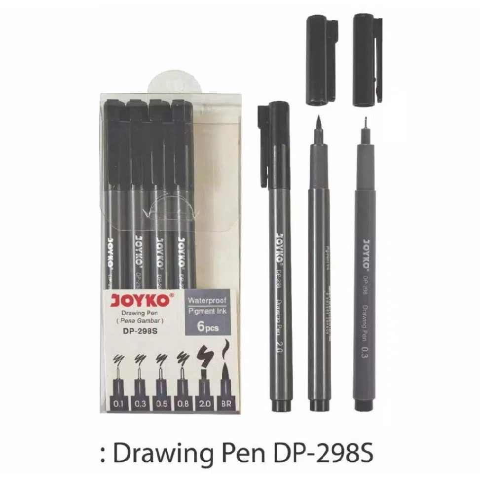 

Ready Terunik Drawing Pen Set Joyko DP298S isi 6 pcs
