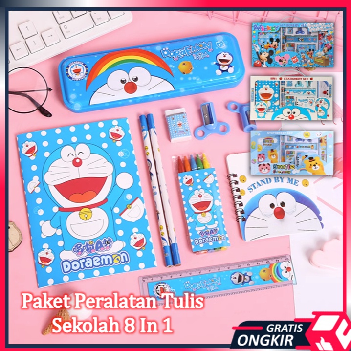 

Borong Meriah Gratis Ongkir S5982 Paket Peralatan Tulis Sekolah 8 In 1 Set Alat Tulis Anak Motif Kartun