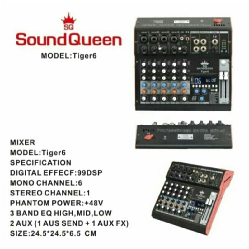 Mixer Soundqueen TIGER 6 Channel ORIGINAL