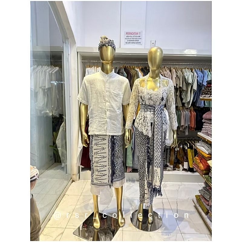 Couple Tenunan Blanket Premium//Set Couple Saput Bali Pria//Saput Udeng Kamen Selendang Busana Adat 