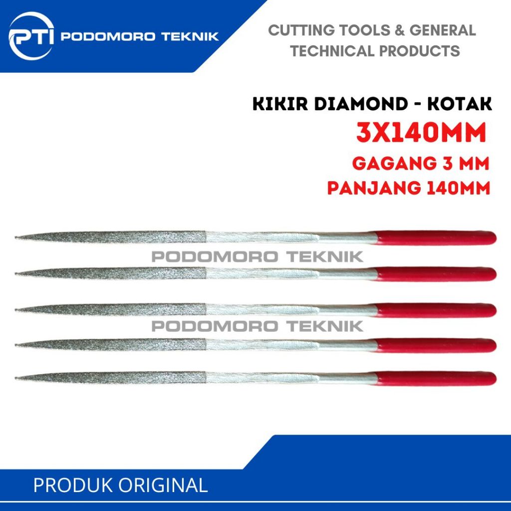 Kikir Diamond 3 x 140 mm KOTAK Diamond Files Gagang 3 mm 3x140 mm Kikir Asah Intan Mini Diamond Carv