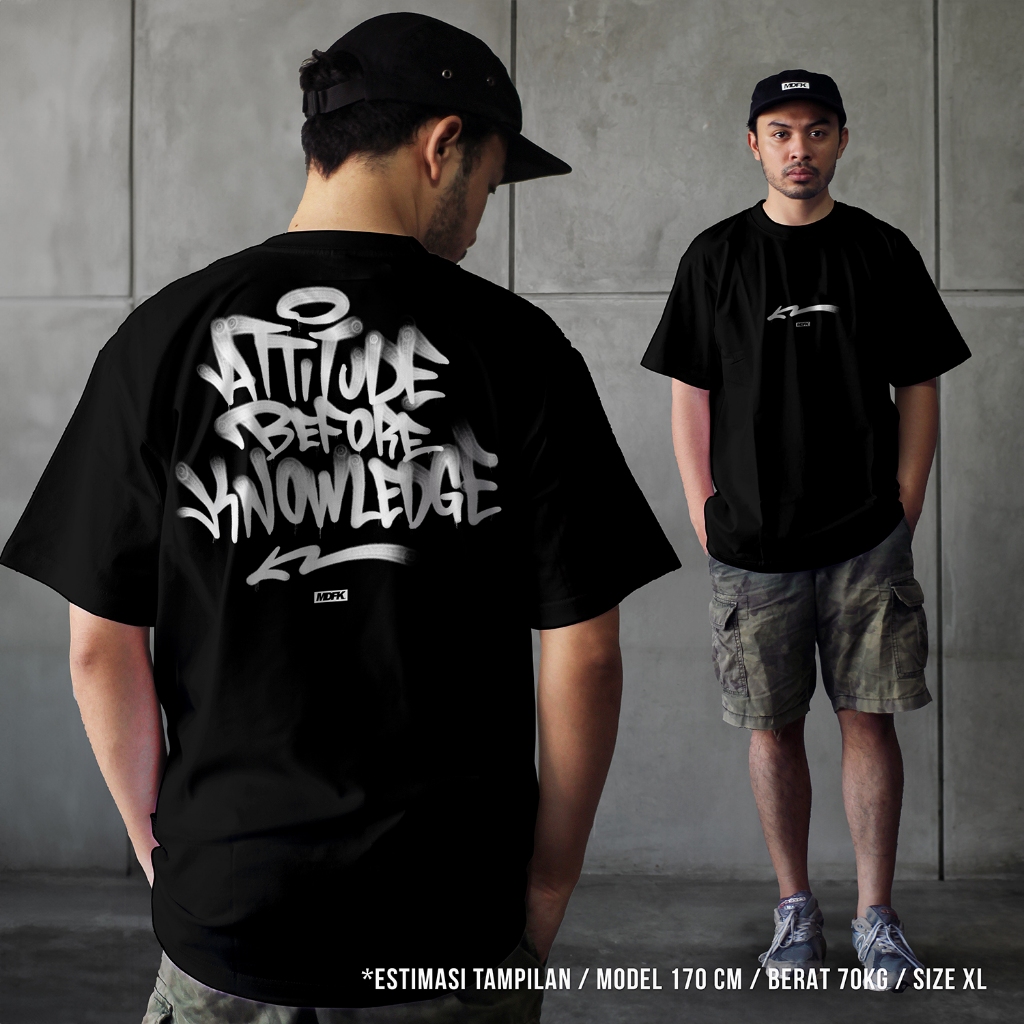 MDFK Attitude Graffiti T shirt (Black) 24S COTTON