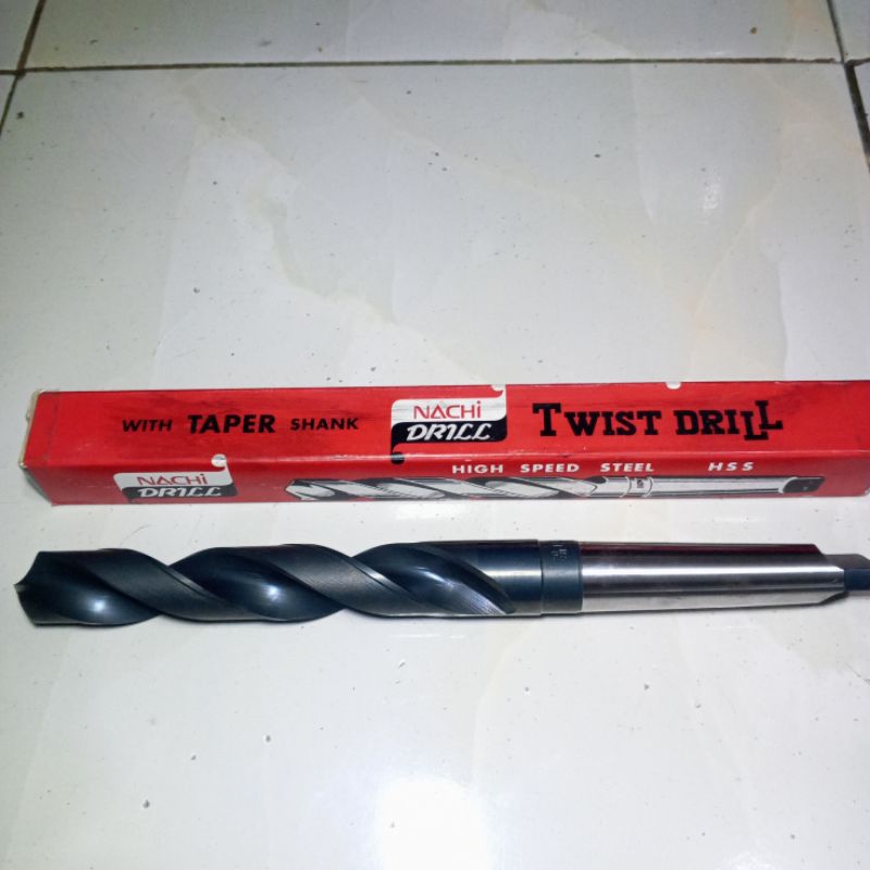 Mata Bor Besi 26.0 mm Taper Shank MT.3 Twist Drill Nachi 26 mm Conus Second Bekas 95% Seperti Baru M
