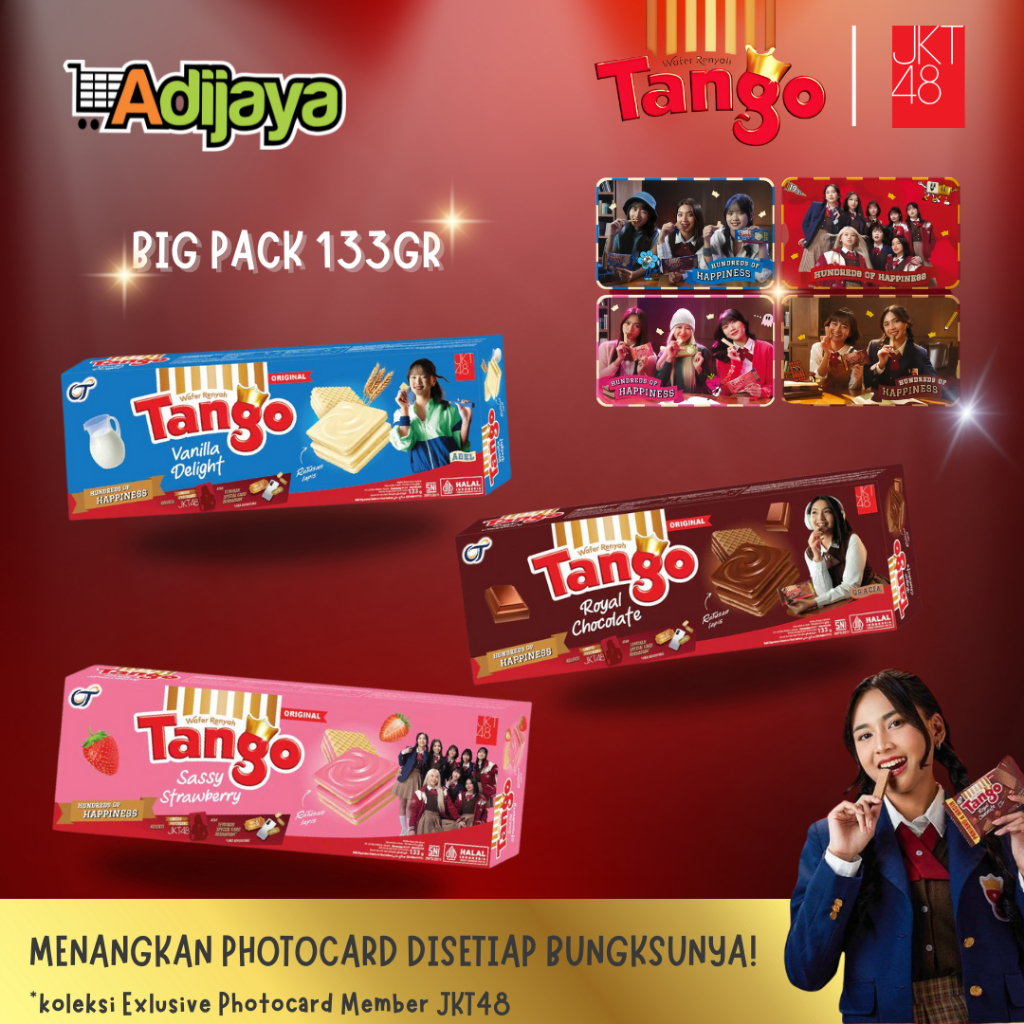 

Tango Wafer Box 133GR EXCLUSIVE JKT48 Viral - Tango Kotak Special Edition 1 Pack 133g