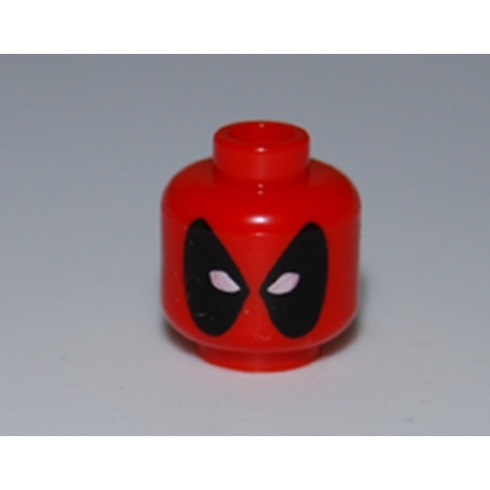 Lego Minifigures Part Red Head Deadpool SH302 6866