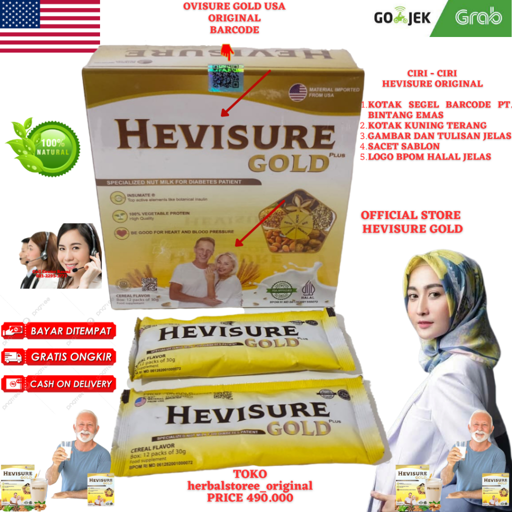 

HEVISURE GOLD ASLI ORIGINAL MILK SUSU OBAT DIABETES KENCING MANIS 12 SACHET