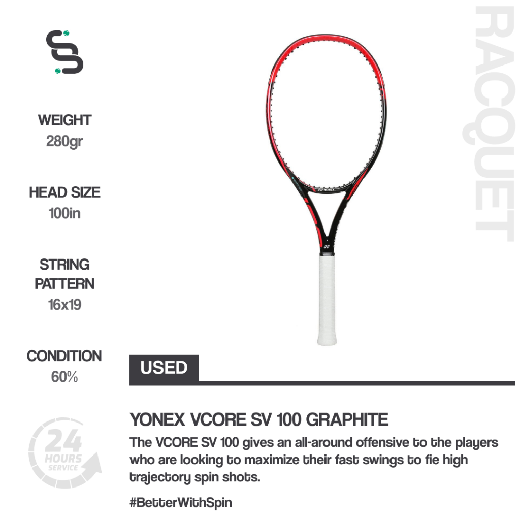 Raket Tenis Bekas Yonex VCORE SV 100 Graphite