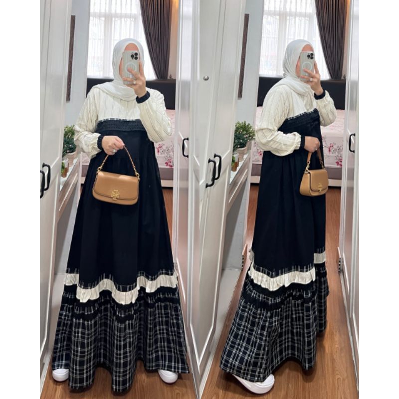 Gamis Syaina By Semut//Gamis Katun Kombinasi Syaina By Semut
