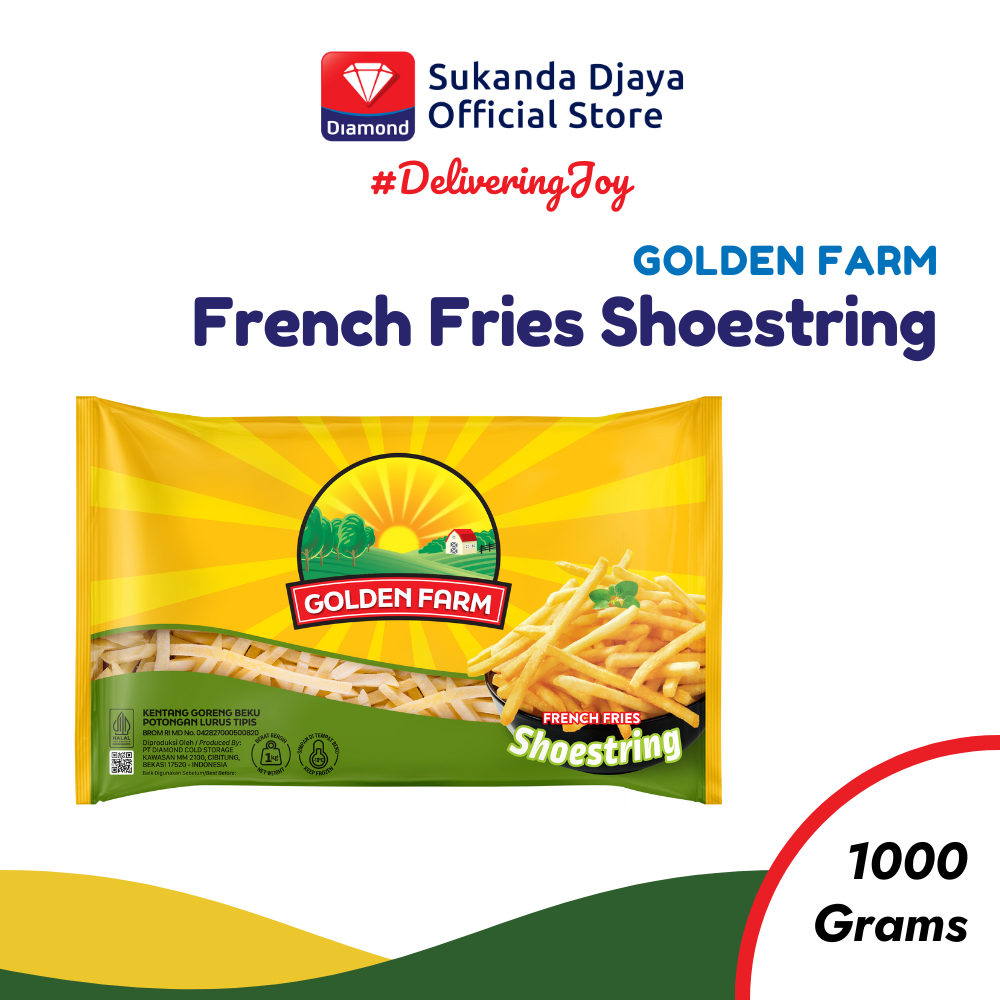 

Golden Farm Kentang Beku French Fries Frozen Shoestring 1 Kg
