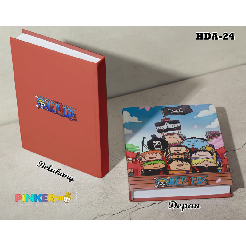 

(HDA-24) Hardcover Anime ONE PIECE SHP CREW CHIBI Ukuran A5 Jurnal Agenda Planner