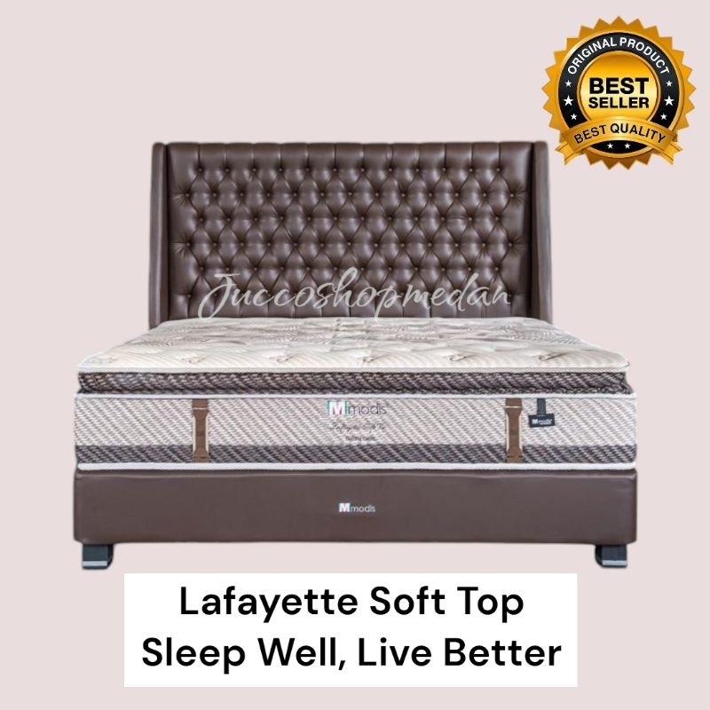[ Jucco ] Springbed Latex Modis Lafayette Soft Top Only Matras Murah Size 180x200 - Medan - Matras L