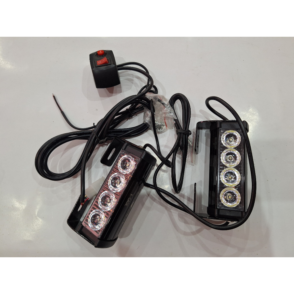 LAMPU SOROT/ STROBO LED 4X2 MOTOR WARNA PUTIH (PROMO)