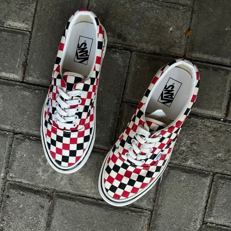 Vans Original Era 95 DX Anaheim Factory Checkerboard Red White Black