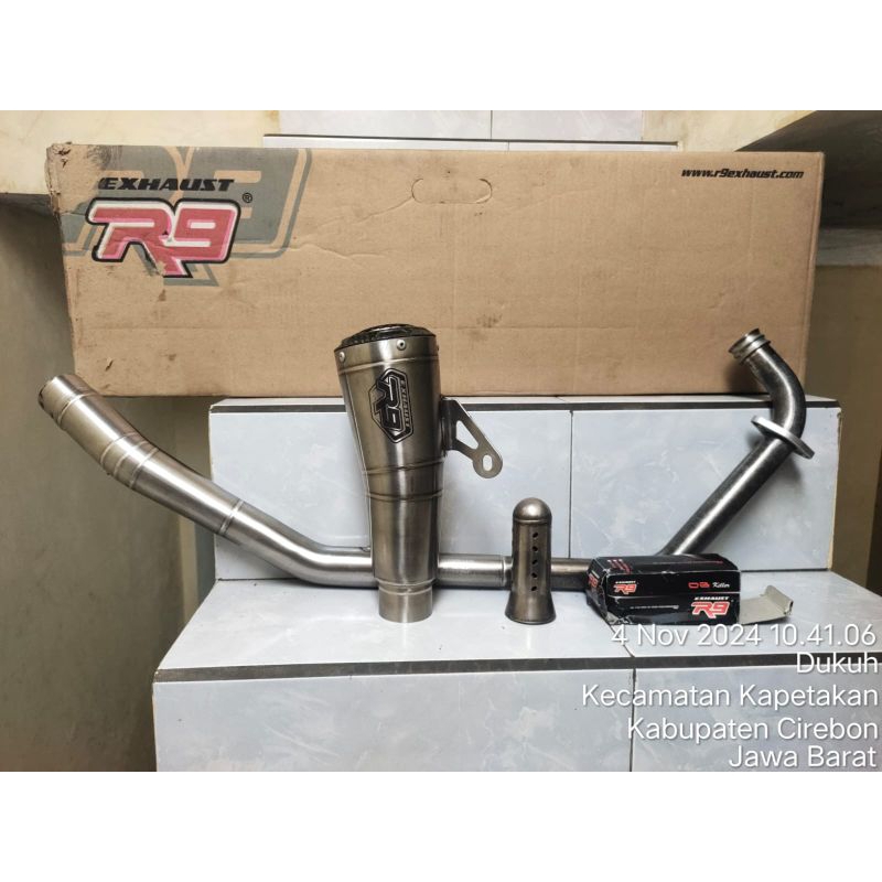 Knalpot R9 GP Series Original Buat motor CBR 150R tahun 2016 sampai 2024