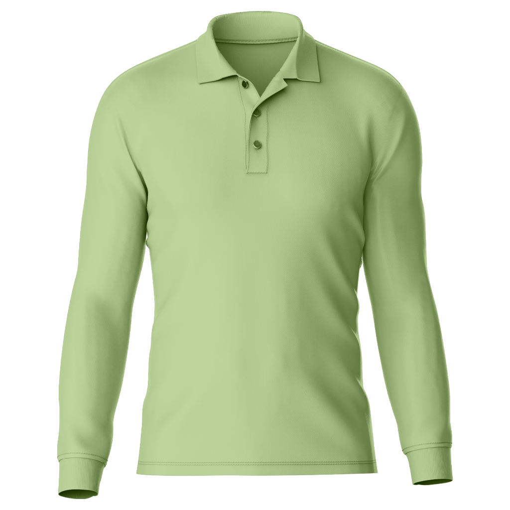 kaos polo dewasa | kaos Polo pria wanita HIJAU STABILO PANJANG | Polo shirt keren santai