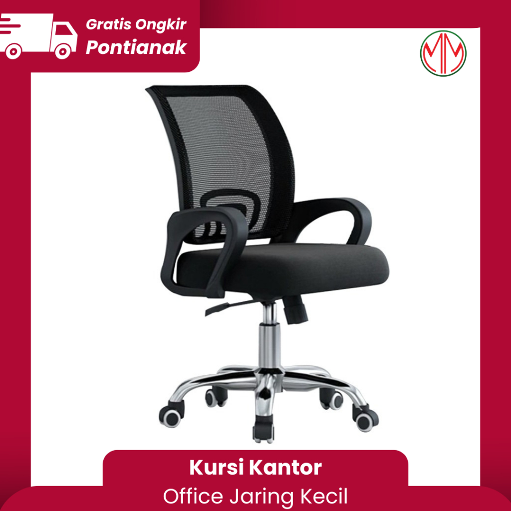 Kursi Kantor Jaring Pendek | Small Office Chair | Furniture Pontianak | Gratis Ongkir