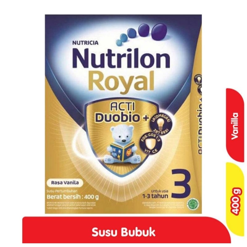 

Nutrilon Royal 3 susu bubuk Pertumbuhan anak vanila 400 g