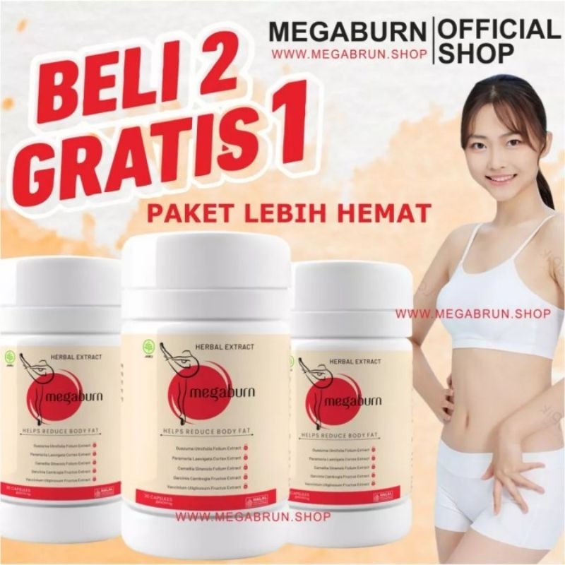 MEGABURN Helps Reduce Body Fat Original Obat Diet Pelangsing Penurun Berat Badan Megaburn Slimming S