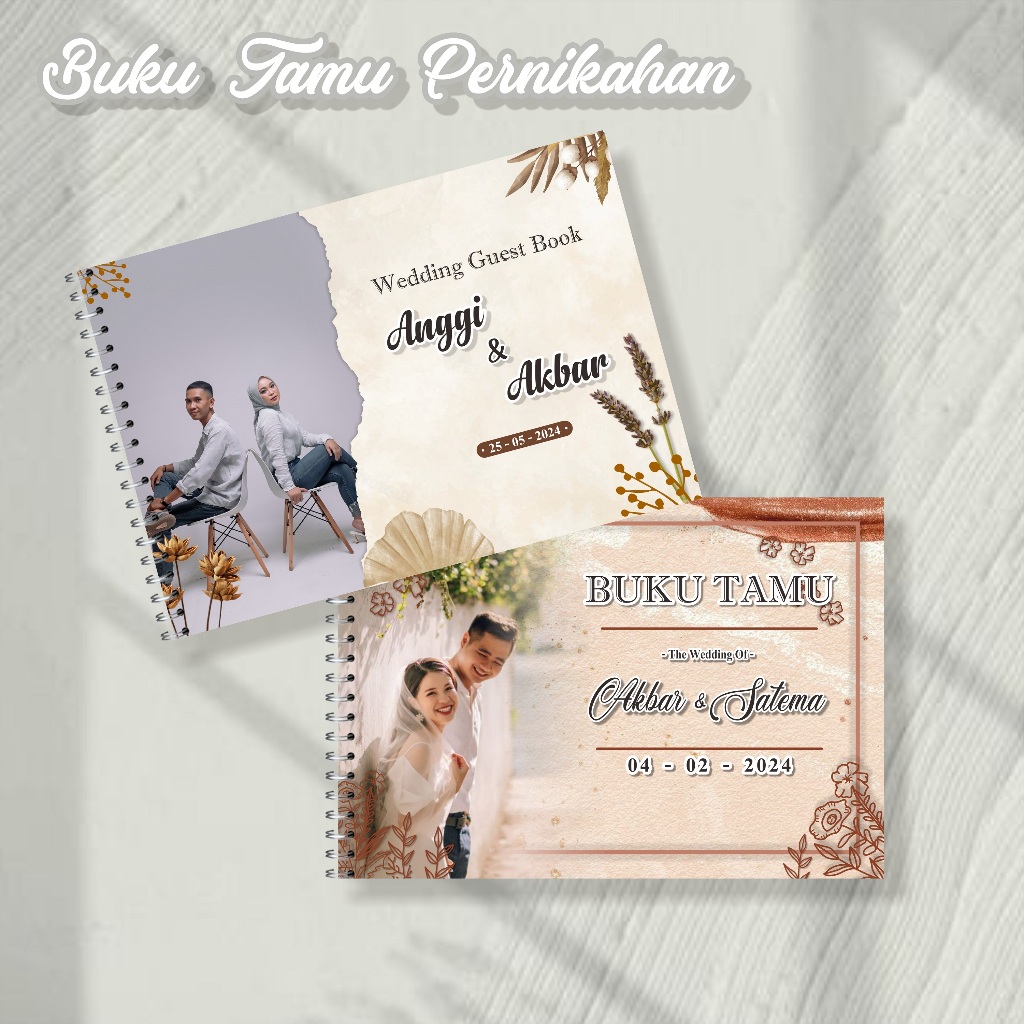 

Buku Tamu Pernikahan CUSTOM / wedding Guest Book / wedding book / Bisa Request Foto