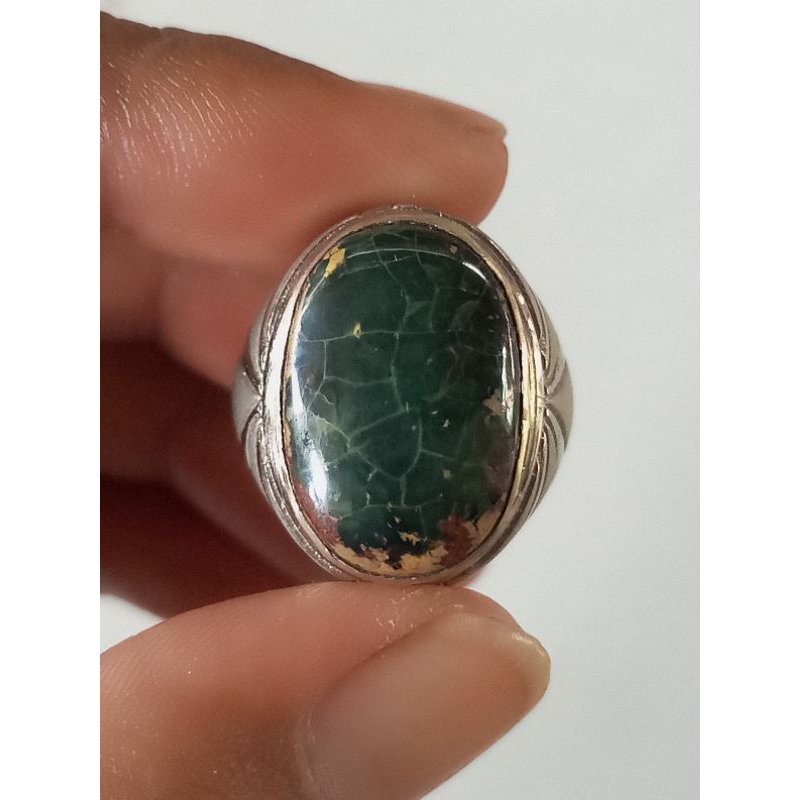 Natural Batu Pirus Persia Deep Green / Hijau Kedondong