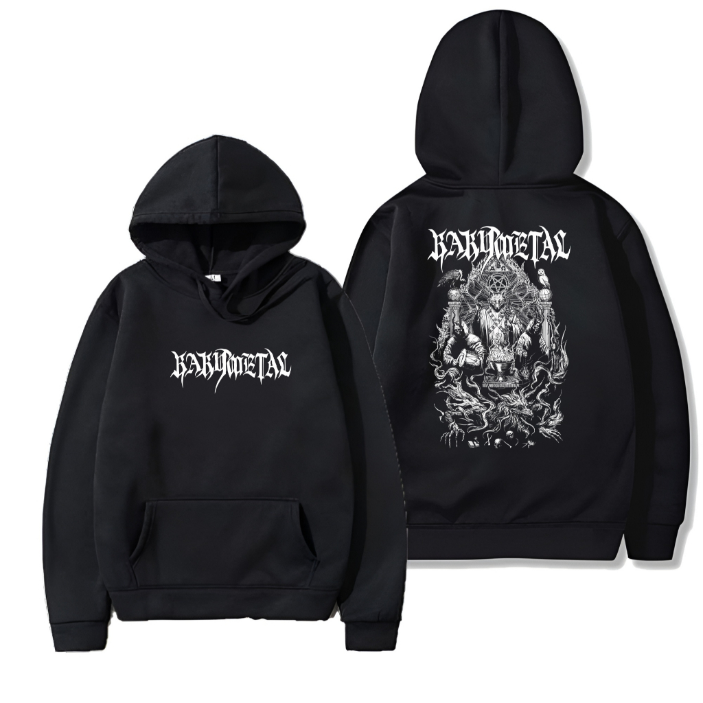 Yinyanks Sweater Pullover Hoodie Babymetal warna hitam unisex