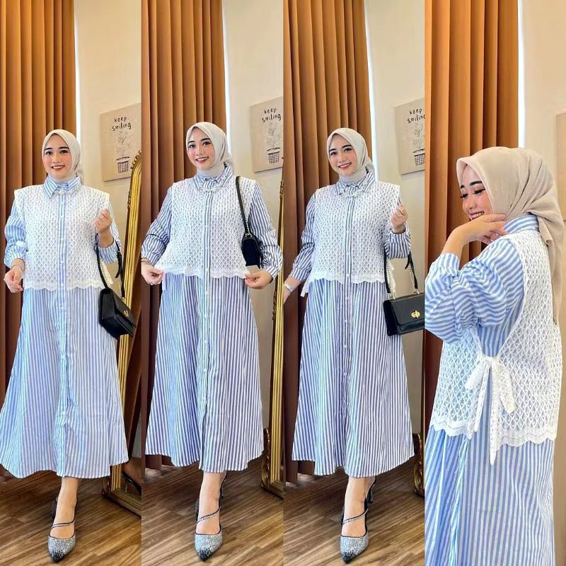 MIDI DRESS KATUN ZARA MIDI DRESS SALUR GAMIS MIDI ZATA SALUR MIANEWGALERY