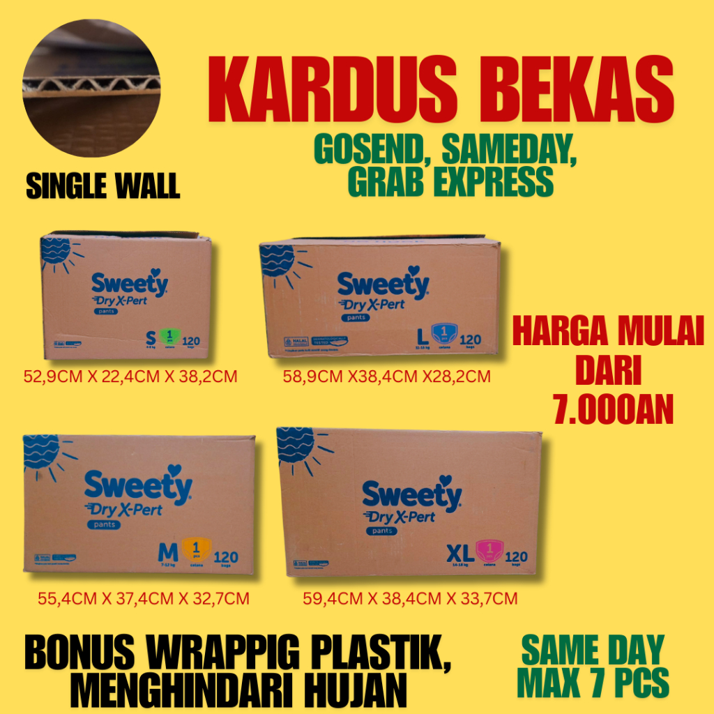 

KARDUS BEKAS JUMBO - KARDUS PINDAHAN UKURAN 50CM