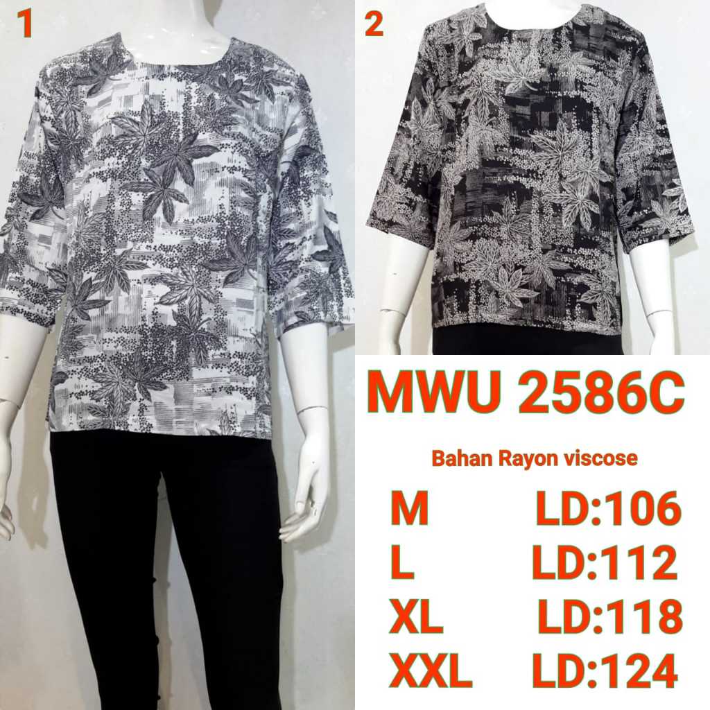MWU Blouse Panjang Katun Rayon Wanita 2586 C