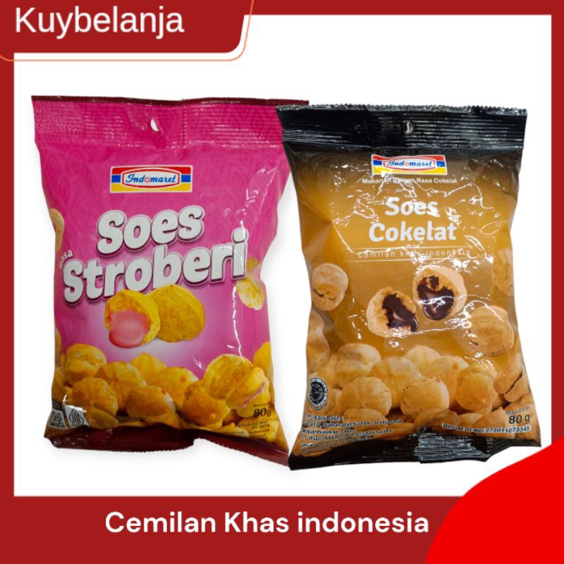 

Soes Cokelat Snack Indomaret 80g / Soes Stroberi 90gr