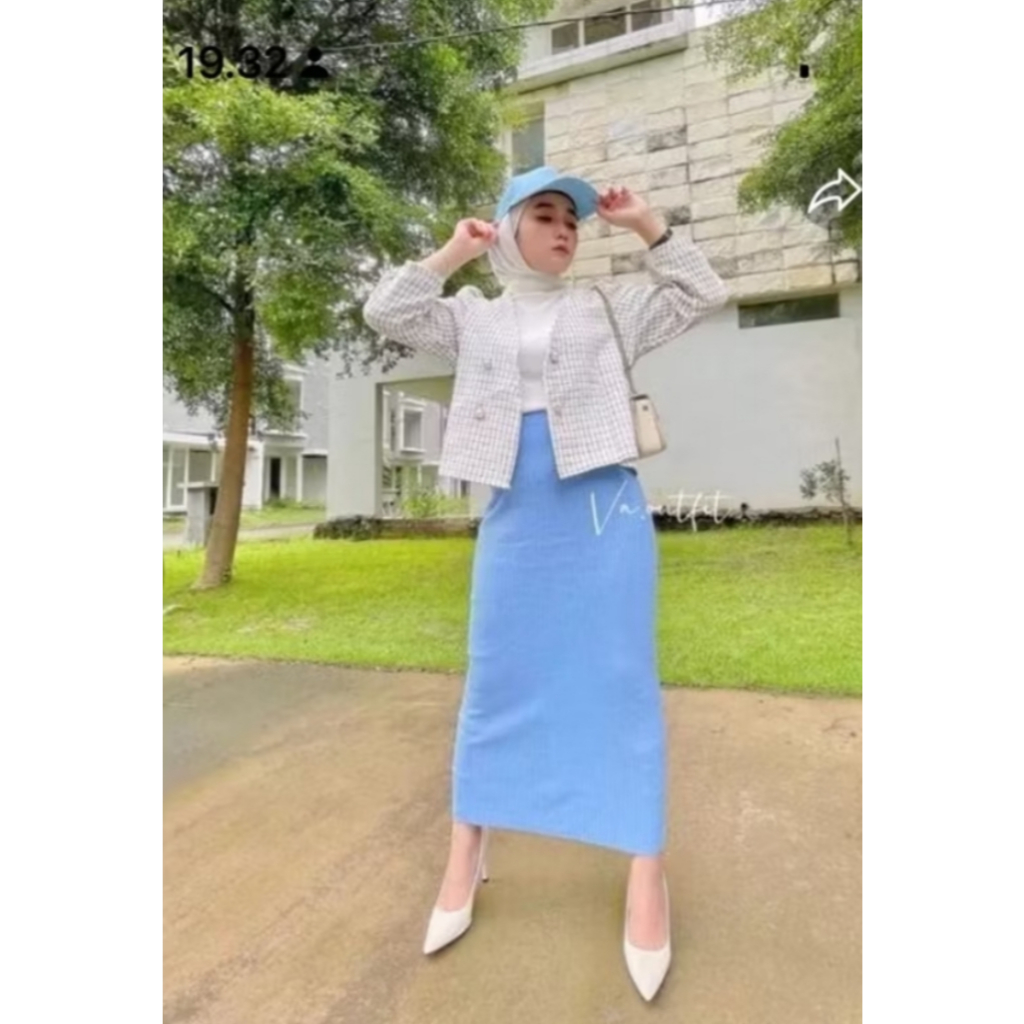Rok Span Rajut Jumbo Rok Span Rajut Polos Rok Span Rajut Kerja Jumbo
