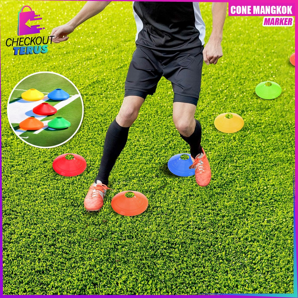 CT O20 Cone Mangkok Olahraga Sepak Bola Training Latihan Atlet Cone Mangkuk Bola Kaki Futsal