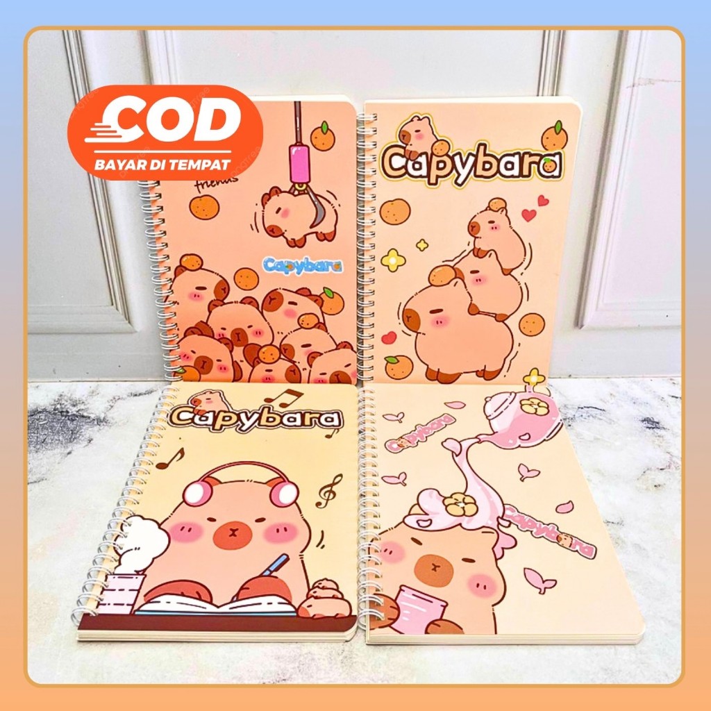 

BUKU BINDER SPIRAL A5 CAPYBARA BK-1572 CAPPYBARA KAPIBARA BOOK RING DIARY MODEL BERGARIS TULIS LUCU ANAK ALAT TULIS KANTOR SEKOLAH MURAH TERMURAH COD