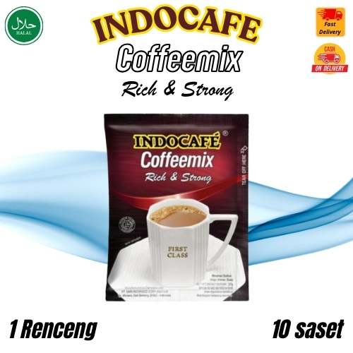 

Kopi / Indocaffe coffemix Rich & Strong 10 saset / Halal