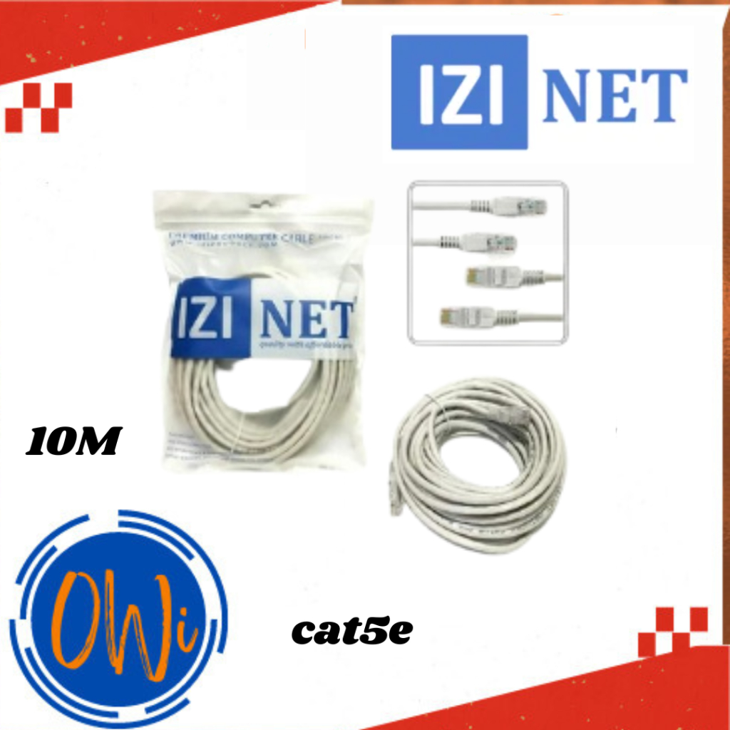 IZINET Patch Cord utp cat.5e Kabel LAN UTP IZINET cat 5e (BANYAK UKURAN)