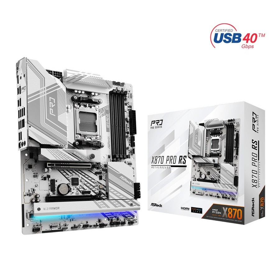 Motherboard ASROCK X870 PRO RS (AM5, AMD, X870, DDR5, USB3.2, SATA3)