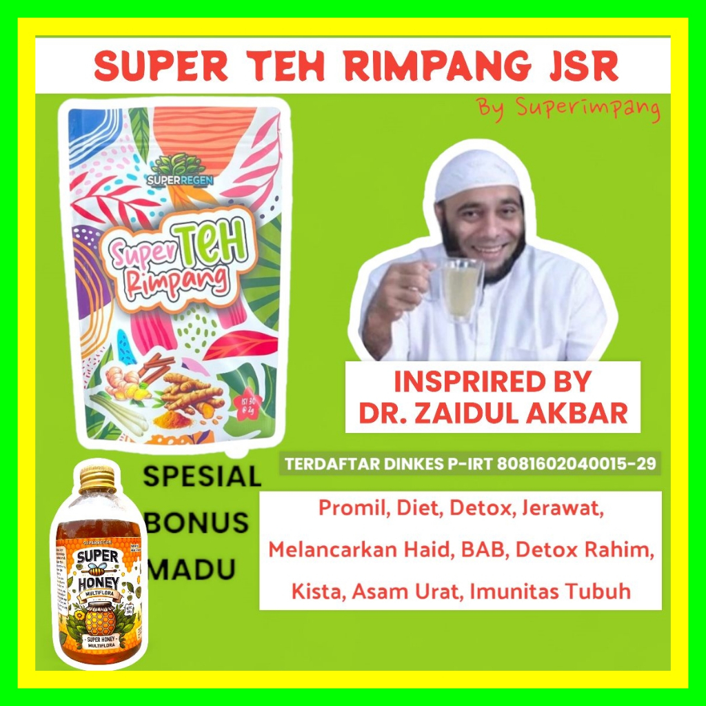 

Teh Rimpang Original Isi 30 BPOM JSR | Teh Celup Rempah | Teh Diet Detox | Pelangsing Herbal | Teh Celup Rimpang 100% Original Teh Rimpang Super teh rimpang Membantu Menurunkan Berat Badan Ala JSR