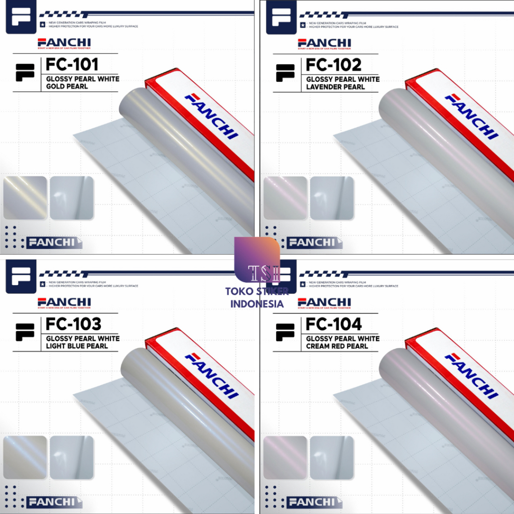 Skotlet Putih Lembayung Motor Ungu Biru Merah Pink Gold Pearl White Mutiara Stiker Bunglon Mobil