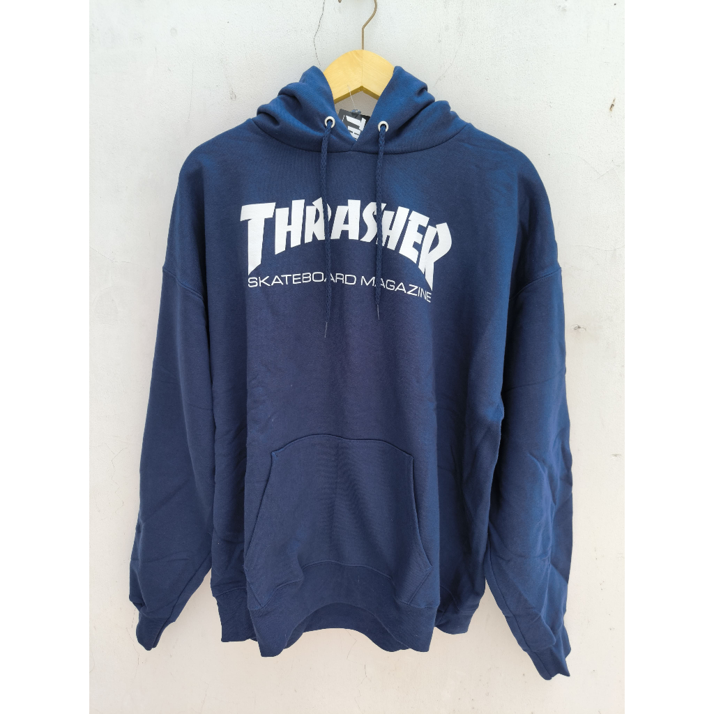 THRASHER SKATE MAGAZINE HOODIE NAVY - HOODIE THRASHER SKATEMAG