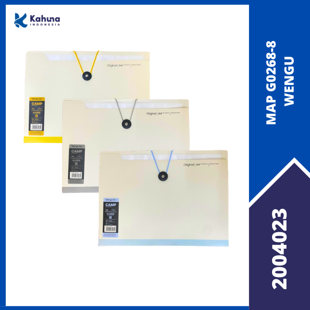 

Expanding File A4 Original Wengu Camp G0268-8 / Map dokumen A4 8 kantong Wengu Camp [2004023]