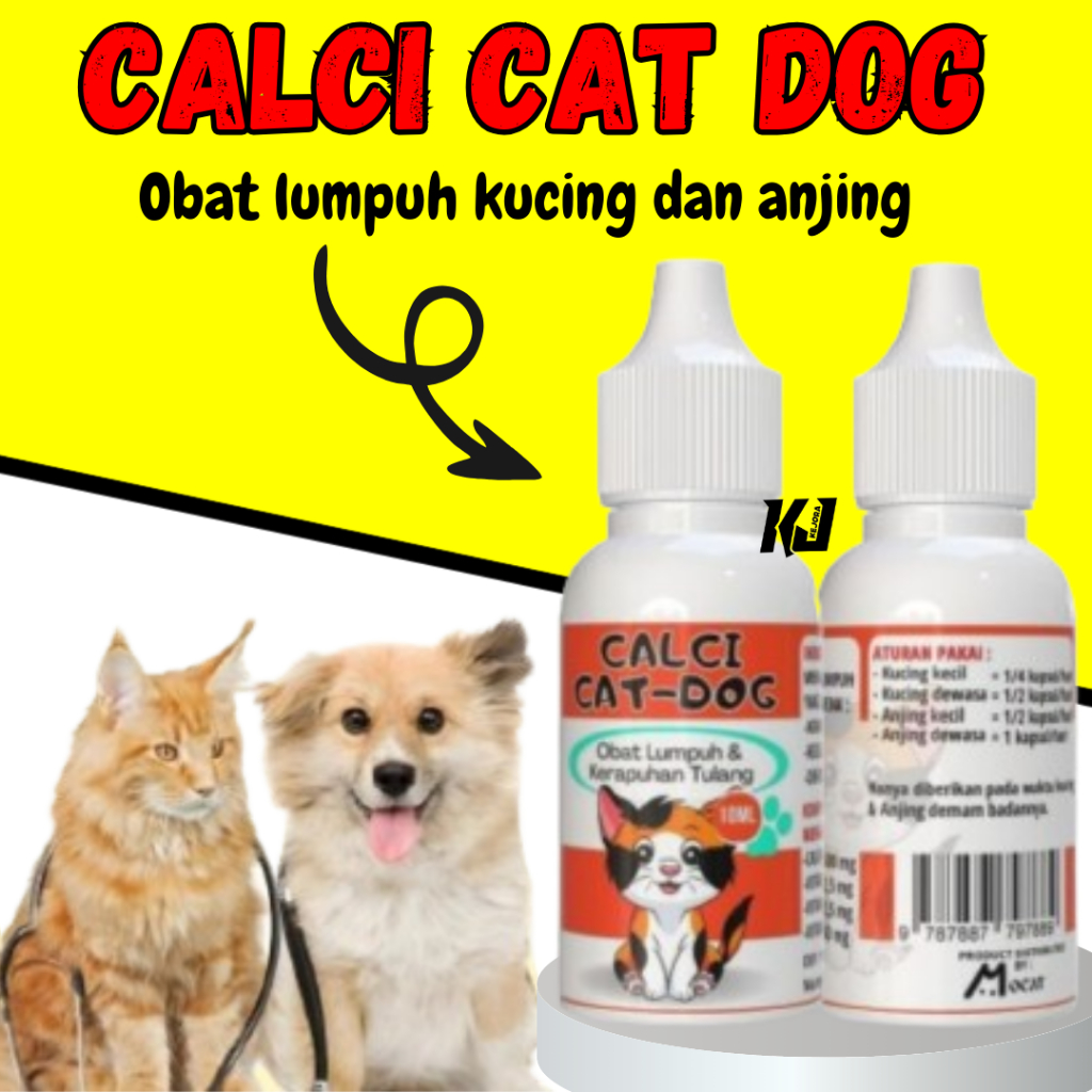 CALCICAT OBAT LUMPUH KUCING ANJING OBAT KEJANG DEHIDRASI TETANUS